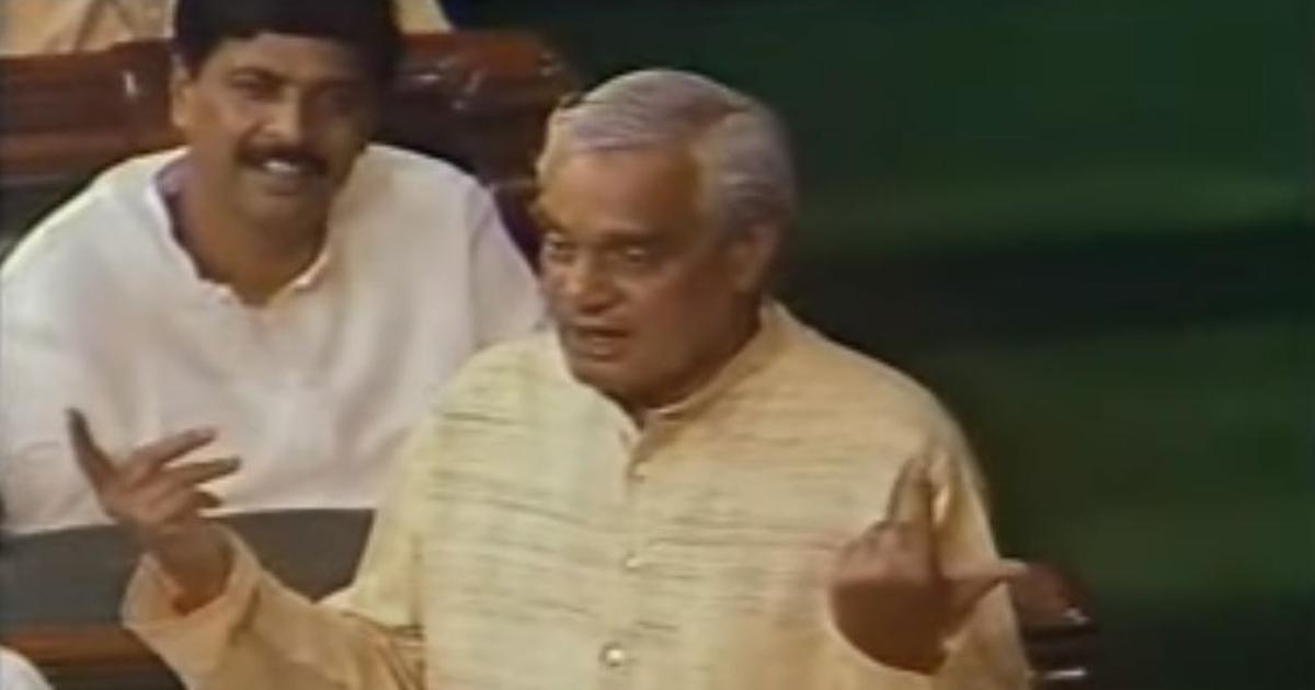 Vajpayee in Parliament