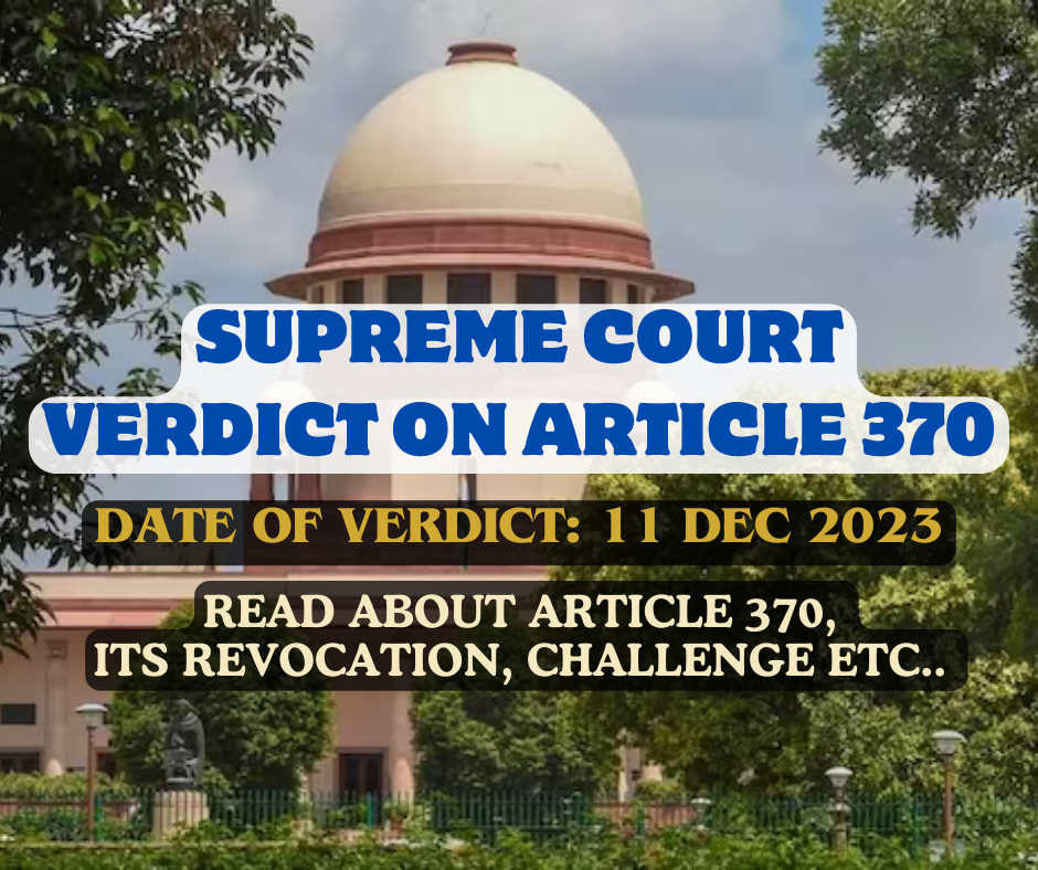 Supreme Court Verdict on Article 370